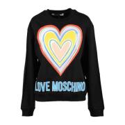 Zwarte Sweatshirt voor Dames Love Moschino , Black , Dames