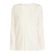 Lange Mouw V-hals Dames Blouse Liu Jo , White , Dames