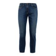 Blauwe Denim Dames Jeans Regular Fit Diesel , Blue , Dames