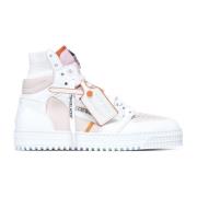 Hoge Top Leren Sneakers in Wit/Roze/Oranje Off White , Multicolor , Da...