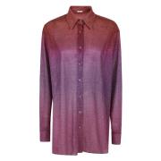 Zonsondergang Bedrukte Lurex Schaduw Shirt Oseree , Multicolor , Dames