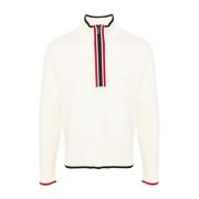 Witte Trui met RWB-streepafwerking Thom Browne , White , Heren