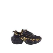 Pre-owned Leather sneakers Versace Pre-owned , Black , Heren