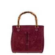 Pre-owned Suede gucci-bags Gucci Vintage , Purple , Dames