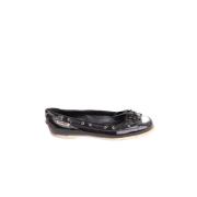 Pre-owned Leather flats Chanel Vintage , Black , Dames