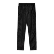 Zijden broek met monogram Dolce & Gabbana , Black , Heren