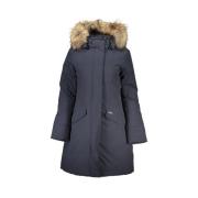 Blauwe Katoenen Jas & Mantel Woolrich , Blue , Dames