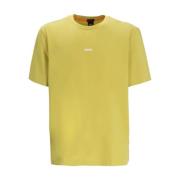 Donkergele T-shirts en Polos Boss Orange , Yellow , Heren