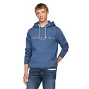 Blauwe Hoodie met Stijl Tommy Hilfiger , Blue , Heren