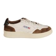 Zwarte Leren Sneakers met Logo Patch Autry , Multicolor , Heren