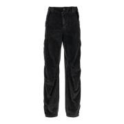 Corduroy Cargo Broek met Kniebocht Dolce & Gabbana , Gray , Heren