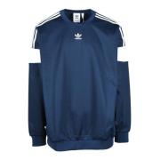 Katoenmix Sweatshirt Adidas , Blue , Heren