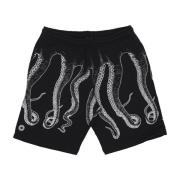 Outline Sweatshorts Wit/Zwart Octopus , Black , Heren