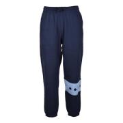 Katoenen Casual Broek Adidas , Blue , Heren