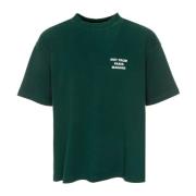 Slogan T-shirt met geribbelde halslijn Drole de Monsieur , Green , Her...