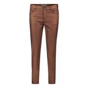 Casual broek in glitter-look Betty & Co , Brown , Dames