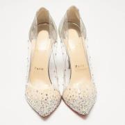 Pre-owned Fabric heels Christian Louboutin Pre-owned , Gray , Dames