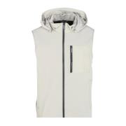 Heren Softshell Hooded Vest met Zak Calvin Klein , White , Heren