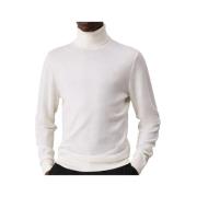 Merino Wol Rolhals Trui Calvin Klein , White , Heren