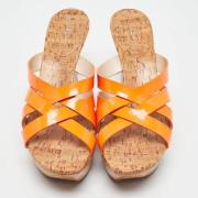 Pre-owned Fabric sandals Casadei Pre-owned , Orange , Dames