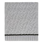 Luxe Cable-Knit Cashmere Sjaal Malo , Gray , Heren