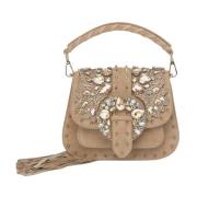 Studded schoudertas Alma EN Pena , Beige , Dames