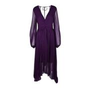 Stijlvolle Midi Jurken Collectie Weili Zheng , Purple , Dames