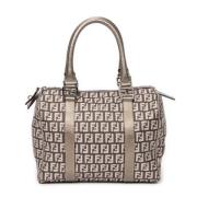 Pre-owned Canvas handbags Fendi Vintage , Gray , Dames