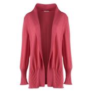 Luxe Cashmere Cardigan met Ribboorden Malo , Red , Dames