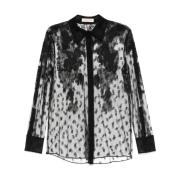 Stijlvol Shirt met Uniek Ontwerp Valentino Garavani , Black , Dames