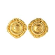 Pre-owned Fabric chanel-jewelry Chanel Vintage , Yellow , Dames