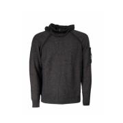 Fleece Gebreide Hoodie C.p. Company , Gray , Heren