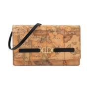 Elegante 3D Geo Pochette Tas Zwart Alviero Martini 1a Classe , Beige ,...