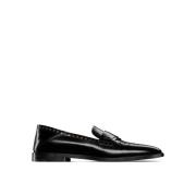 Zwarte Leren Loafers Elegante Stijlvolle Schoenen Dior , Black , Dames