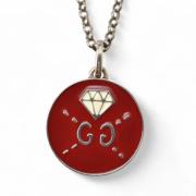 Pre-owned Silver necklaces Gucci Vintage , Red , Dames