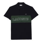 Sportief Poloshirt met Colorblock Lacoste , Black , Heren