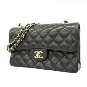 Pre-owned Leather shoulder-bags Chanel Vintage , Black , Dames