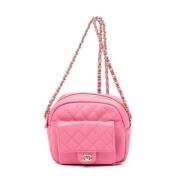 Pre-owned Leather handbags Chanel Vintage , Pink , Dames