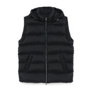 Gewatteerde Mouwloze Puffer Vest Herno , Black , Heren