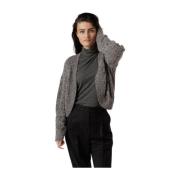 Grof Gebreid Vest Pomandère , Gray , Dames