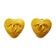 Pre-owned Metal chanel-jewelry Chanel Vintage , Yellow , Dames