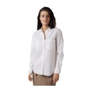 Casual knoopblouse met borstzak Closed , White , Dames