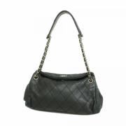 Pre-owned Leather shoulder-bags Chanel Vintage , Black , Dames