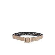 Leren riem studs Alma EN Pena , Brown , Dames