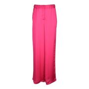 Polyester Broek Simona Corsellini , Pink , Dames