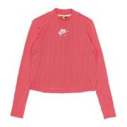 Tweekleurige geribbelde longsleeve T-shirt Nike , Red , Dames