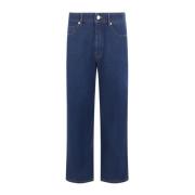 Stone Straight Denim Jeans Maison Kitsuné , Blue , Heren