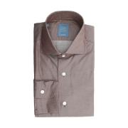 Donkerbruine Slim Fit Overhemd Barba , Brown , Heren