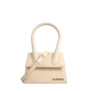 Pre-owned Leather handbags Jacquemus Pre-owned , Beige , Dames