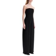 Crepe Jumpsuit met Boned Bustier Khaite , Black , Dames